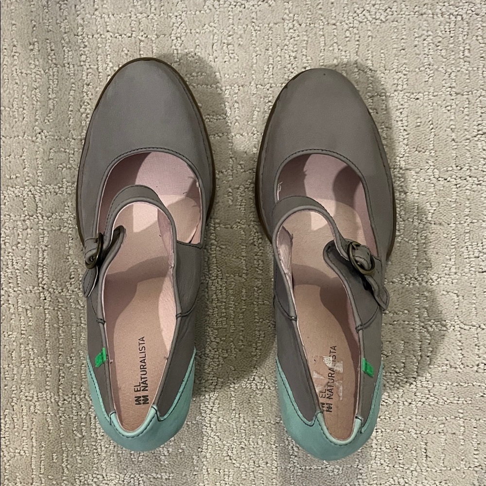 EL NATURALISTA Gray Mary Jane heels women’s size 41 - Picture 3 of 6